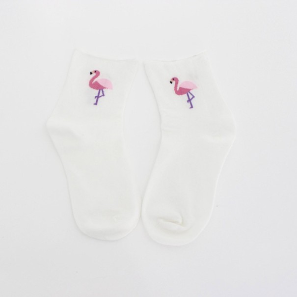 Calcetines de mujer con animales blanco