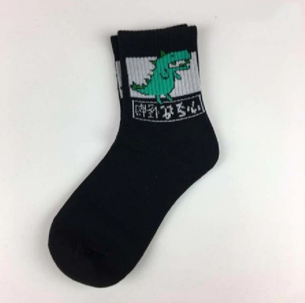 Calcetines de mujer con cocodrilo negro