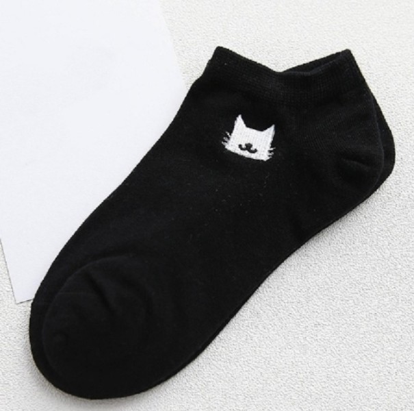 Calcetines de mujer con gato - 3 pares negro