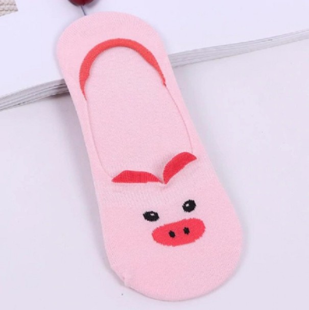 Calcetines de mujer con narices de animales rosa