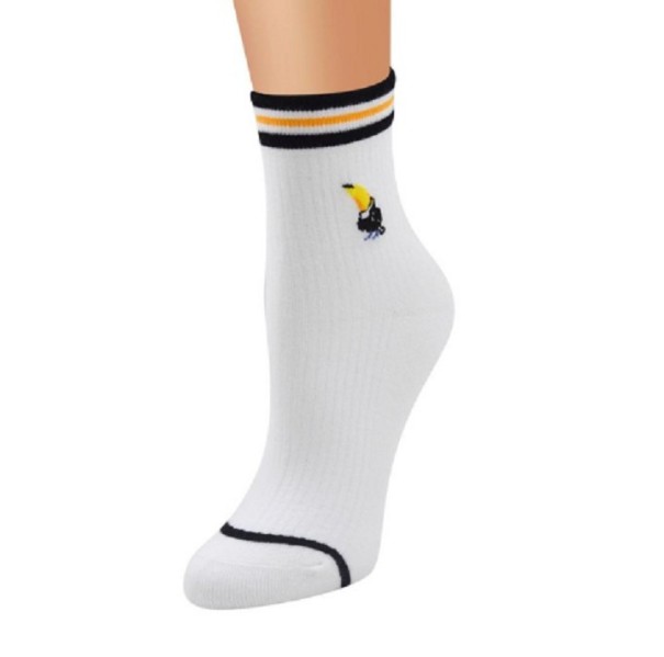 Calcetines de mujer con pájaros negro