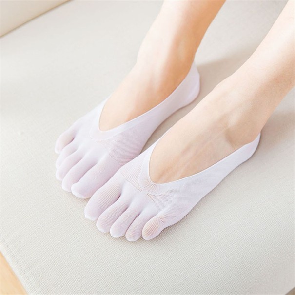 Calcetines de mujer con puntera blanco
