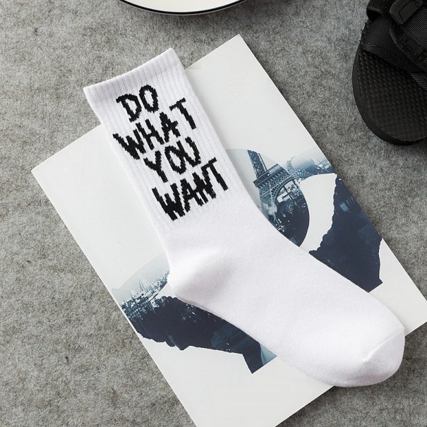 Calcetines de mujer con una inscripción divertida. blanco