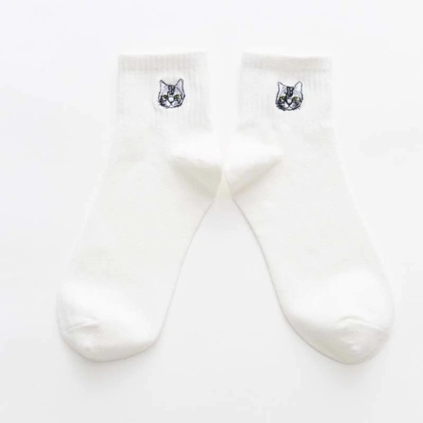 Calcetines de mujer de color liso blanco