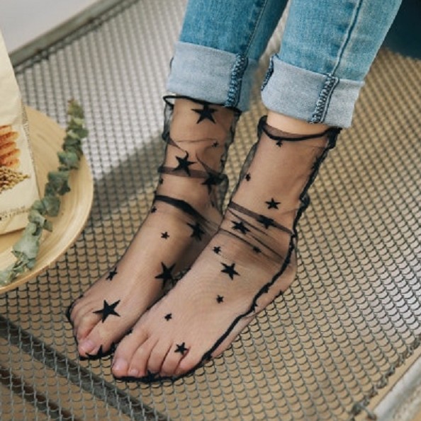 Calcetines de nailon con estampado 1