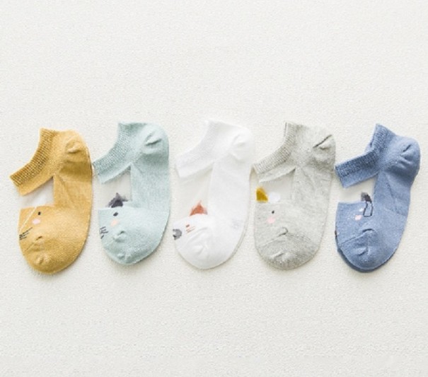 Calcetines de niña con animales - 5 pares 4-7 años 4