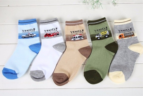 Calcetines de niño con coches - 5 pares 10-12 años