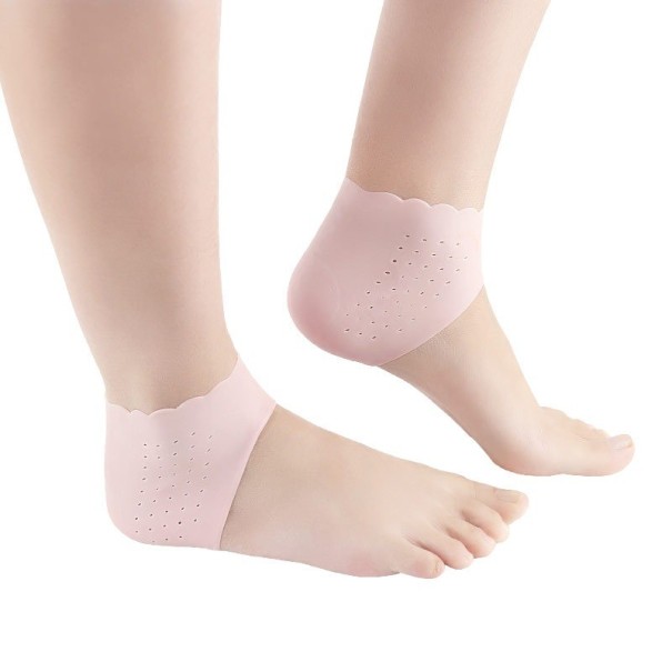 Calcetines de silicona para el talón rosa