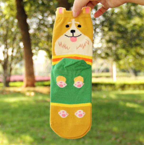 Calcetines deportivos de mujer con perros. 4