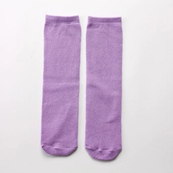 Calcetines hasta la rodilla de colores para niñas morado