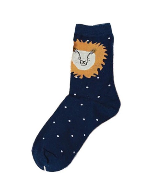 Calcetines largos con estampado de león 1