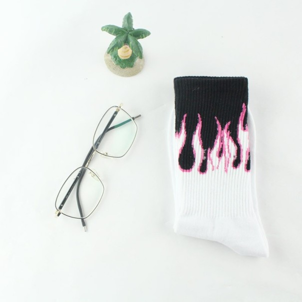 Calcetines largos de hombre - Llamas blanco