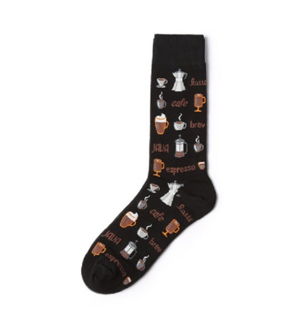 Calcetines largos de hombre negro