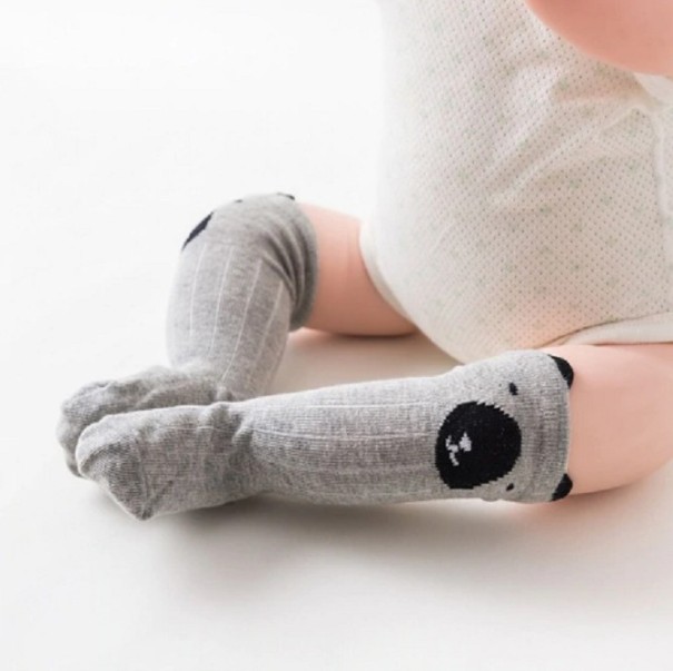 Calcetines largos para niños - Animales gris 0-2 años