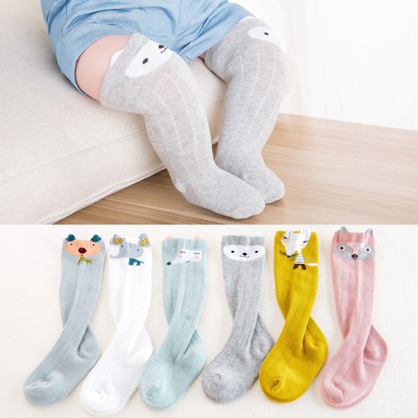 Calcetines largos para niños con orejas gris 1-3 años