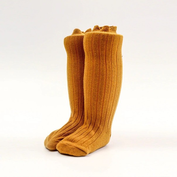 Calcetines largos para niños marrón claro 3-5 años