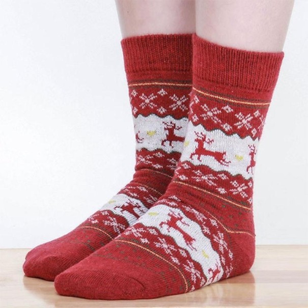 Calcetines navideños de mujer A1948 rojo Calcetines navideños de mujer A1948 rojo