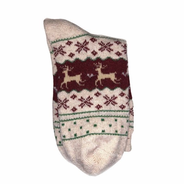 Calcetines navideños de mujer gris