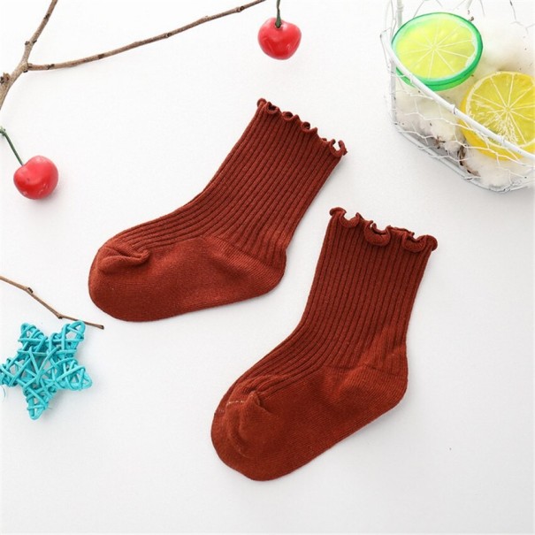 Calcetines para niños A6 burdeos 2-4 años