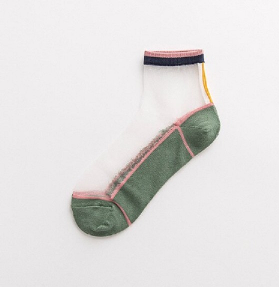 Calcetines semitransparentes de mujer A1051 verde