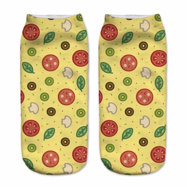 Calcetines tobilleros de mujer con motivos amarillo