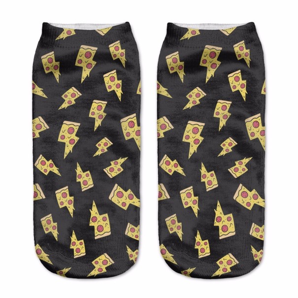 Calcetines tobilleros de mujer con motivos negro