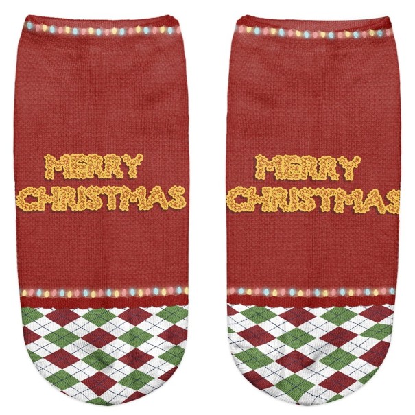 Calcetines tobilleros de mujer - Motivo navideño 8