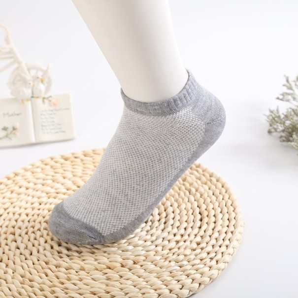 Calcetines tobilleros elegantes para hombre - 10 pares gris