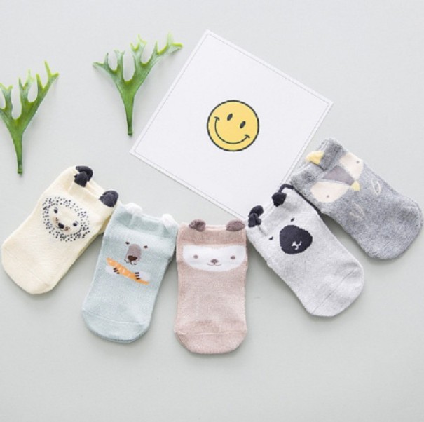 Calcetines tobilleros niña con animales - 5 pares 12-24 meses 5