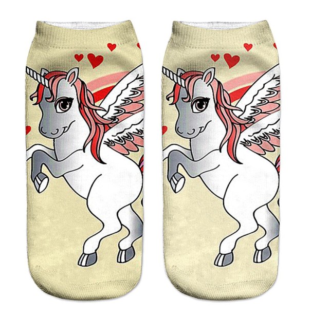 Calcetines tobilleros niña con unicornios 6 Calcetines tobilleros niña con unicornios 6