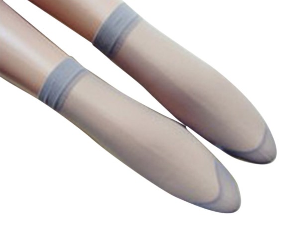 Calcetines transparentes de color liso para mujer gris