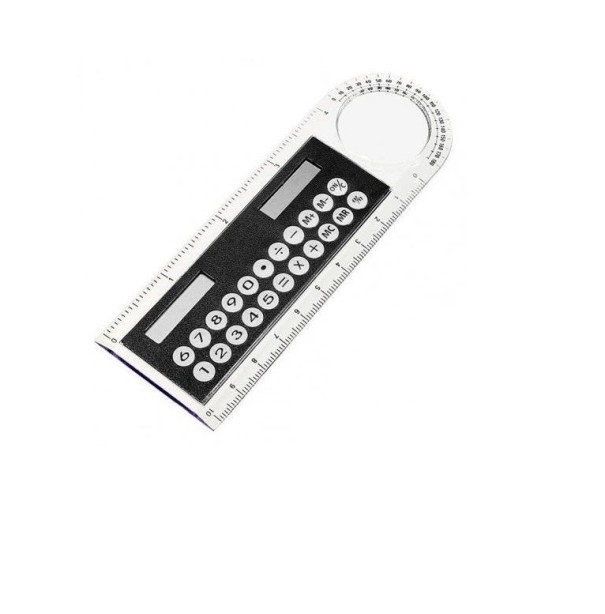 Calculadora solar con regla negro
