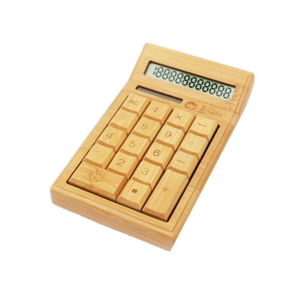 Calculator de birou din bambus 1