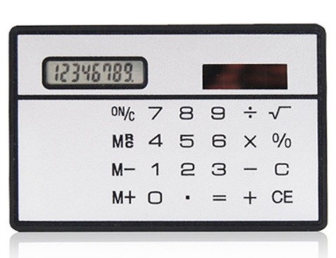 Calculatrice de poche blanc