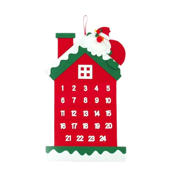 Calendar de advent agățat de case 59 x 35 cm 1