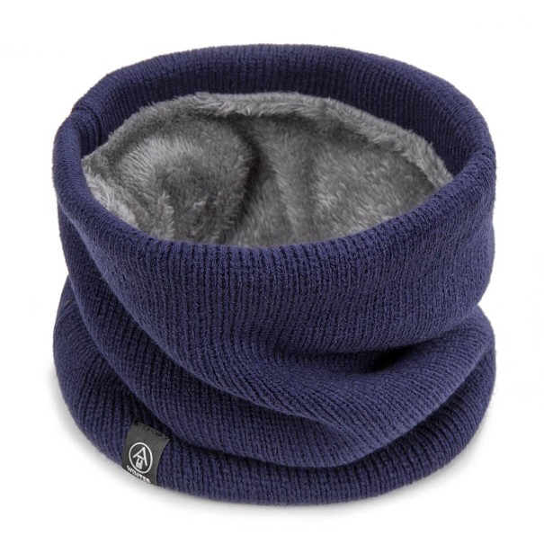 Calentador de cuello de invierno para niños D15 azul oscuro