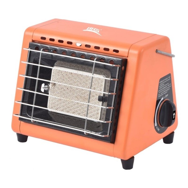 Calentador de gas para turistas 1500 W Consumo 108 g/h Propano radiante Metálico Monocromático Calefacción portátil para camping en la naturaleza naranja
