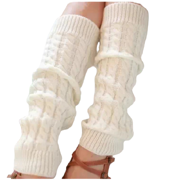 Calentadores de piernas blanco