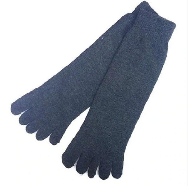Calze a dita grigio scuro