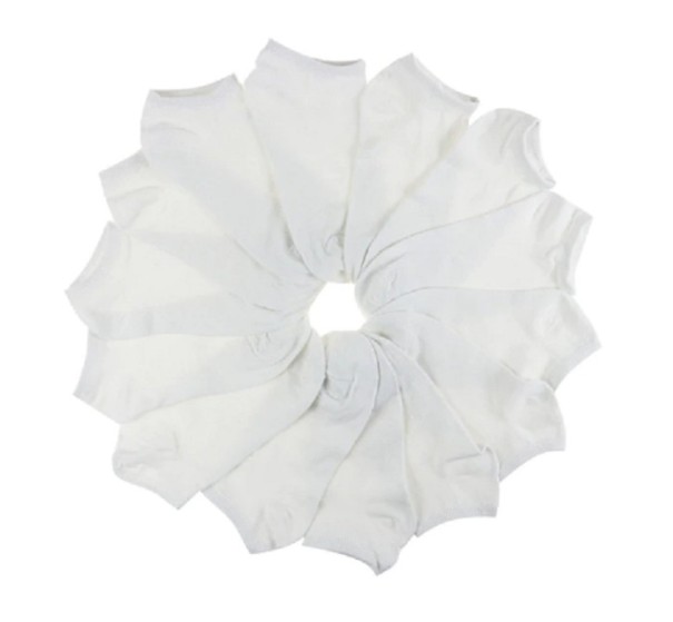 Calze alla caviglia da donna - 7 paia bianco