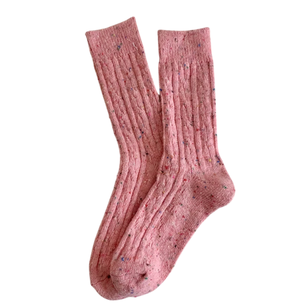 Calze da donna EU 35-40 in poliestere morbide confortevoli calde elastiche calze da donna per uso quotidiano in autunno e inverno rosa