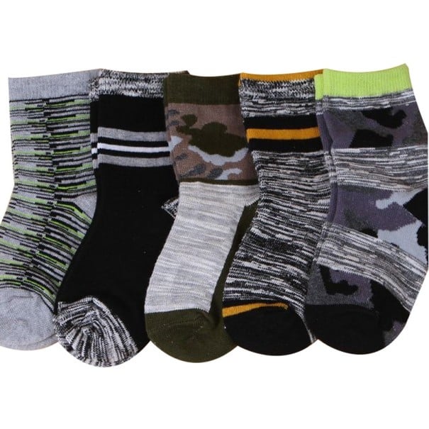 Calze da ragazzo camouflage - 5 paia 4-6 anni