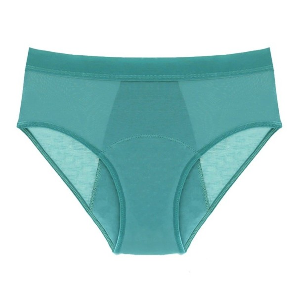 Calzoncillos menstruales de 4 capas de fibra de bambú elastano absorbentes reutilizables para uso diario durante la menstruación azul 3XL