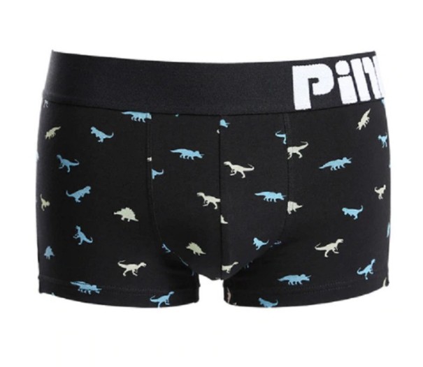 Calzoncillos tipo bóxer para hombre con dinosaurios negro XS