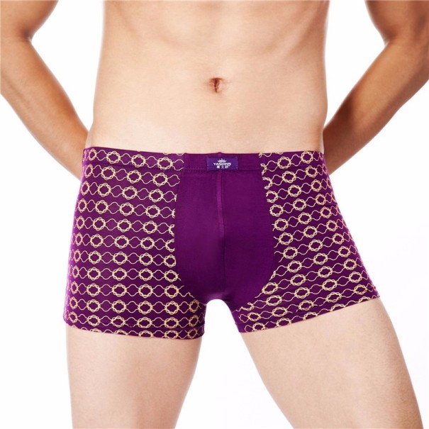 Calzoncillos tipo bóxer para hombre con estampado A2449 morado XL