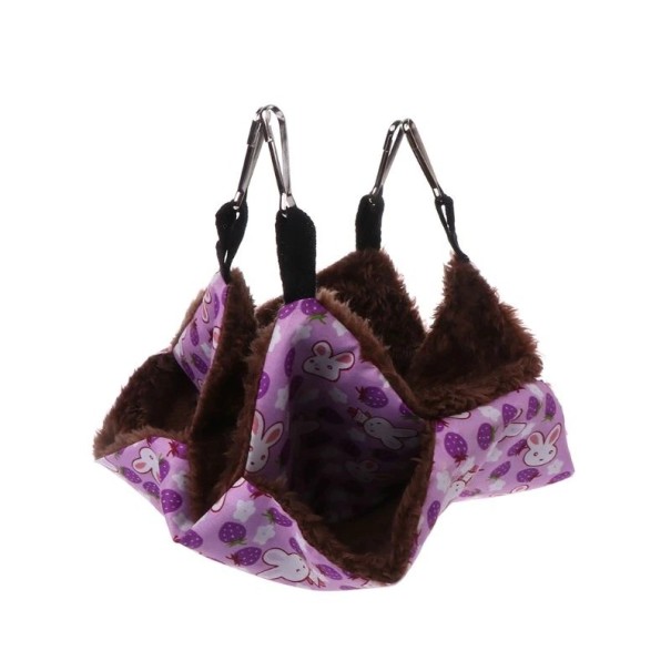 Cama colgante para roedores morado S