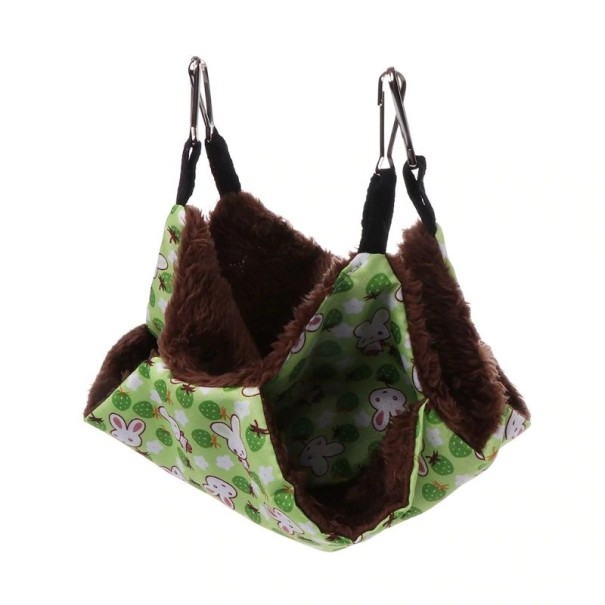 Cama colgante para roedores verde L
