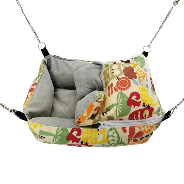 Cama suspensa para roedores C788 amarelo