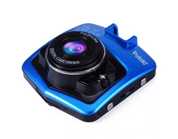 Câmara frontal para carro com ecrã de 2,4" azul