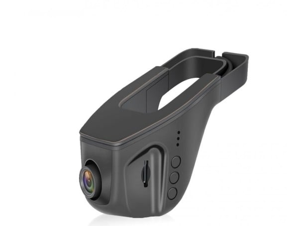 Cámara WiFi de grabación para coche detrás del espejo retrovisor Full HD 1080p Ángulo de visión 140° Conexión con teléfono Android Soporte 1